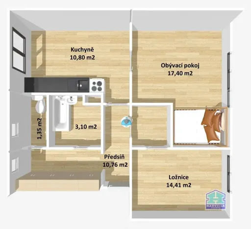 Prodej bytu 2+1, Stříbro, Západní Předměstí, 58 m2