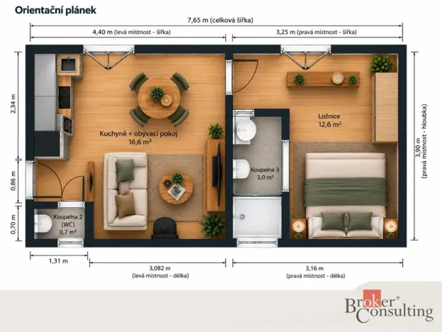 Pronájem bytu 2+kk, Hýskov, Na Krétě, 32 m2