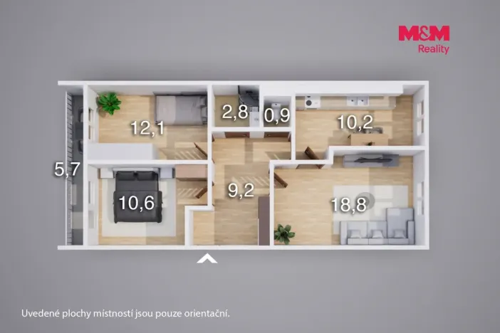 Prodej bytu 3+1, Krupka - Maršov, Dukelských hrdinů, 68 m2
