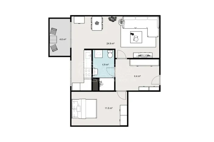 Pronájem bytu 2+kk, Příbram - Příbram III, Dlouhá, 53 m2