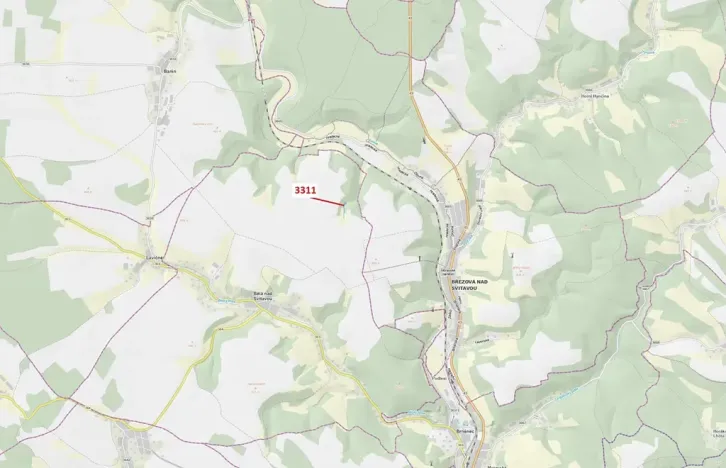Dražba lesa, Bělá nad Svitavou, 2084 m2