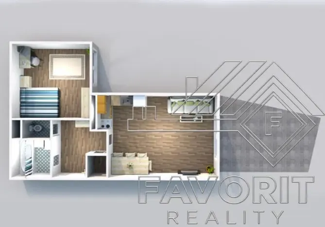 Pronájem bytu 2+kk, Praha - Letňany, Chlebovická, 57 m2