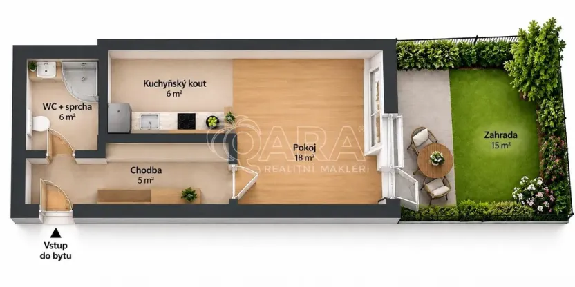 Prodej bytu 1+kk, Praha - Kyje, Sicherova, 30 m2