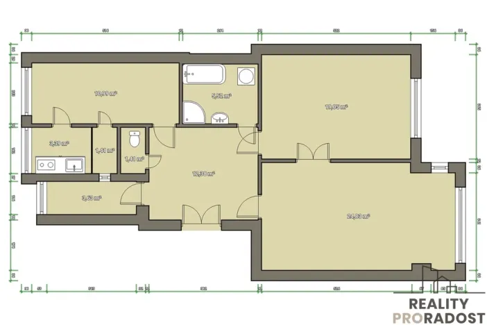 Prodej bytu 3+kk, Praha - Holešovice, Heřmanova, 85 m2