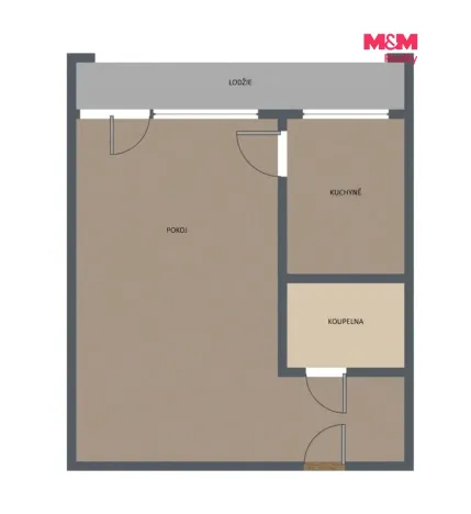 Pronájem bytu 1+1, Most, Rozmarýnová, 33 m2