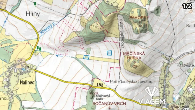 Prodej podílu pole, Kbel, 832 m2