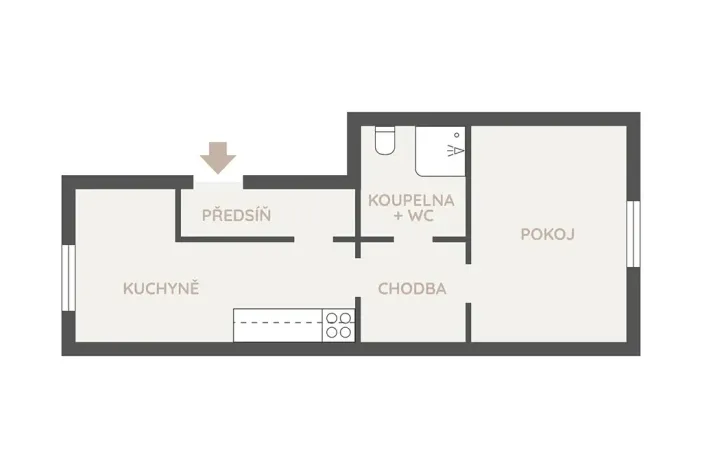 Prodej bytu 1+1, Praha - Libeň, Na Dědince, 37 m2