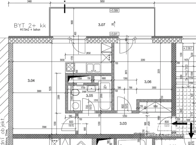 Pronájem bytu 2+kk, Třebíč - Horka-Domky, Václavské nám., 45 m2