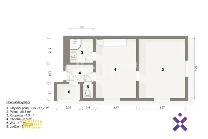 Prodej bytu 2+kk, Ústí nad Labem - Klíše, Na Popluží, 50 m2