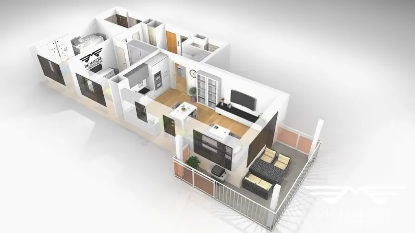 Pronájem bytu 3+kk, Praha - Dolní Chabry, K Beranovu, 86 m2