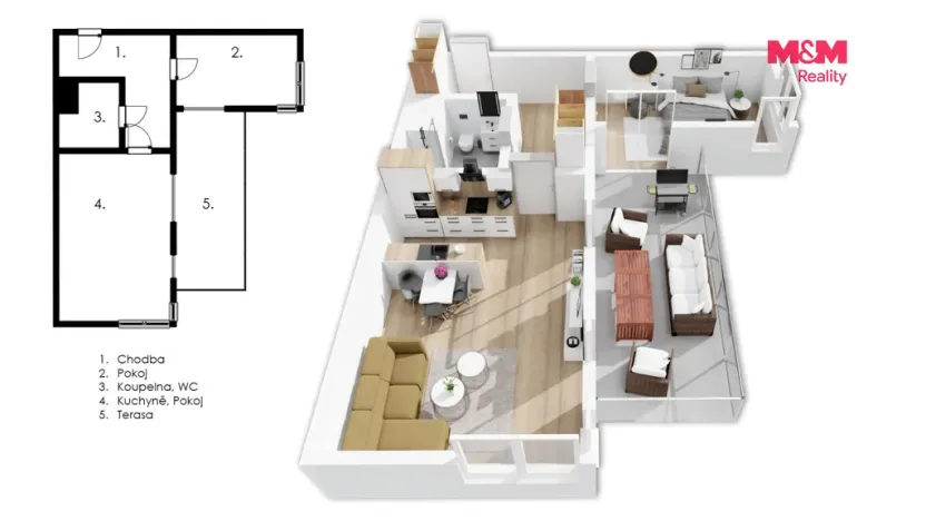 Prodej bytu 2+kk, Praha - Kyje, Sicherova, 64 m2