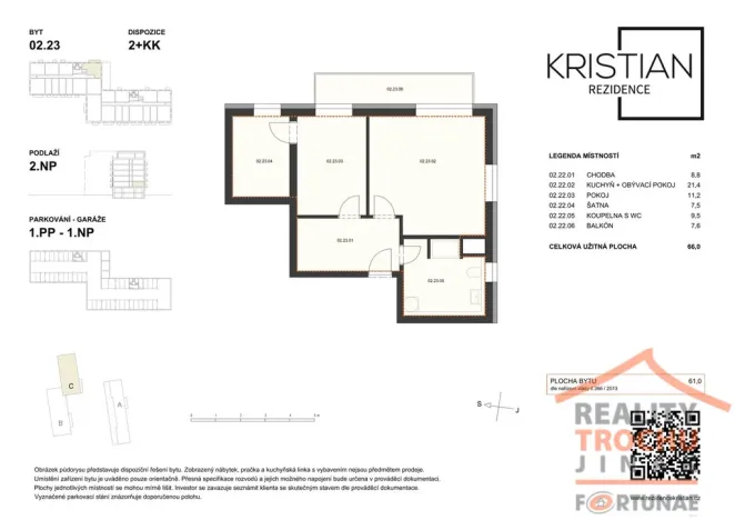 Prodej bytu 2+kk, Hradec Králové, Pod Zámečkem, 58 m2