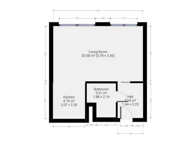 Pronájem bytu 1+kk, Praha - Řepy, Vondroušova, 35 m2