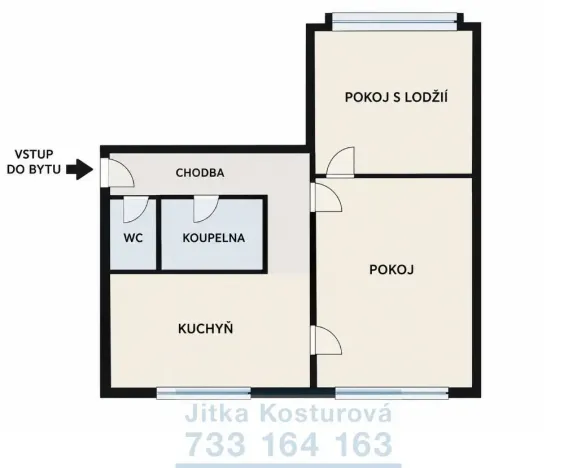Prodej bytu 2+1, Krnov - Pod Bezručovým vrchem, Vrchlického, 60 m2