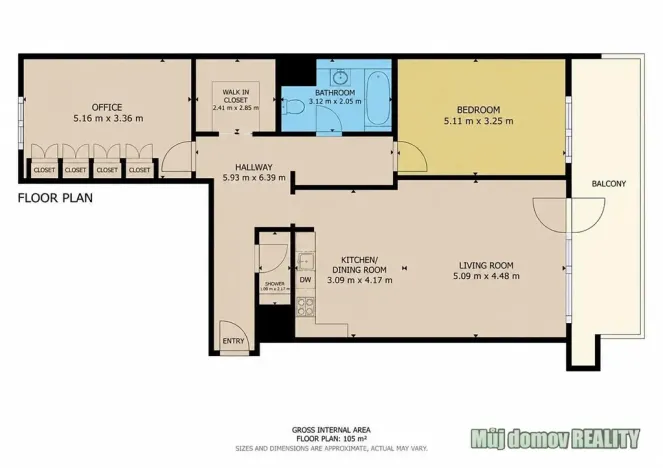 Pronájem bytu 3+kk, Praha - Žižkov, Kališnická, 105 m2
