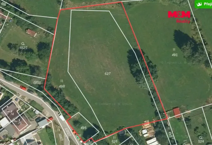 Prodej pozemku pro bydlení, Vyskytná nad Jihlavou, 5720 m2