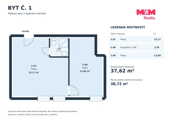 Prodej bytu 2+kk, Ostrava - Moravská Ostrava, Poděbradova, 38 m2