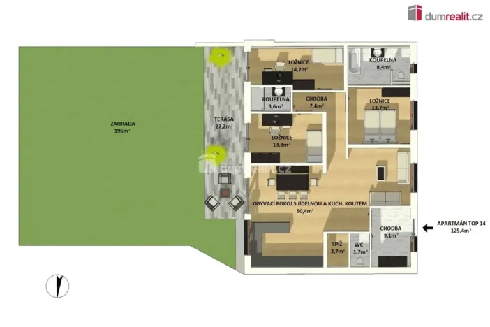 Prodej bytu 4+kk, Scheifling, Rakousko, 125 m2