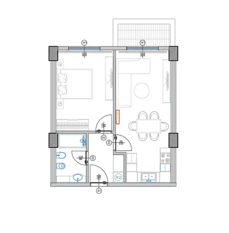 Prodej bytu 2+kk, Qerret, Albánie, 58 m2