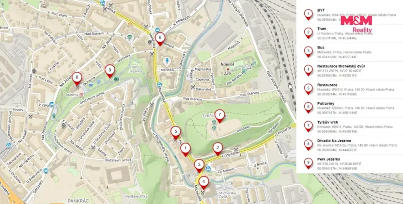 Pronájem bytu 1+kk, Praha - Michle, Nuselská, 41 m2