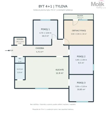 Prodej bytu 4+1, Litvínov - Horní Litvínov, Tylova, 79 m2