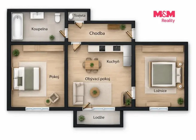 Pronájem bytu 3+kk, Pelhřimov, U Rendlíku, 70 m2