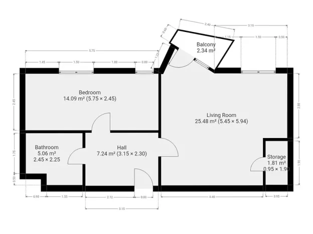 Pronájem bytu 2+kk, Praha - Letňany, Chotěšovská, 56 m2