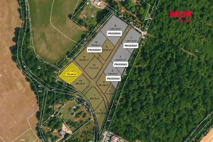 Prodej pozemku pro bydlení, Líšťany, 770 m2