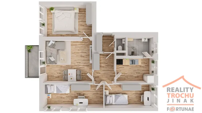 Prodej bytu 4+1, Hradec Králové, Gagarinova, 69 m2