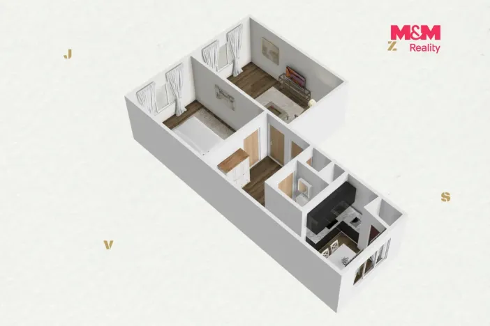 Prodej bytu 2+1, Loket, Sportovní, 59 m2