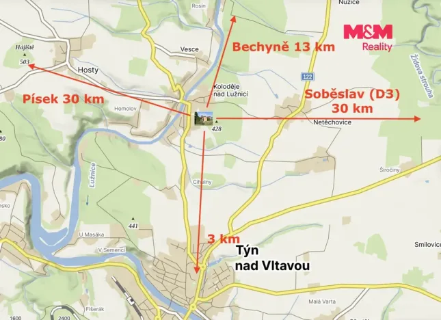 Prodej chaty, Týn nad Vltavou - Koloděje nad Lužnicí, 35 m2