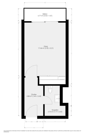 Pronájem bytu 1+kk, Brno - Maloměřice, Pod Kavkami, 27 m2