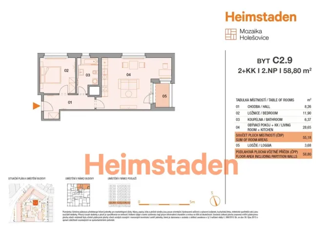 Pronájem bytu 2+kk, Praha - Holešovice, U Pergamenky, 55 m2