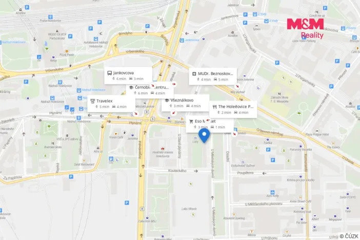 Prodej bytu 2+kk, Praha - Holešovice, U městských domů, 42 m2