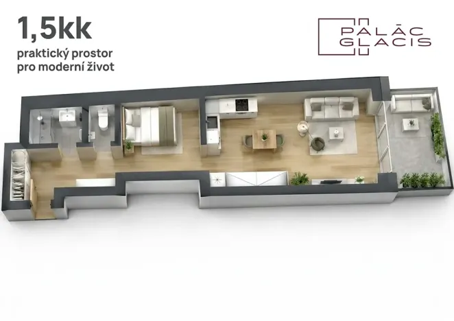 Prodej bytu 1+kk, Brno, Koliště, 39 m2