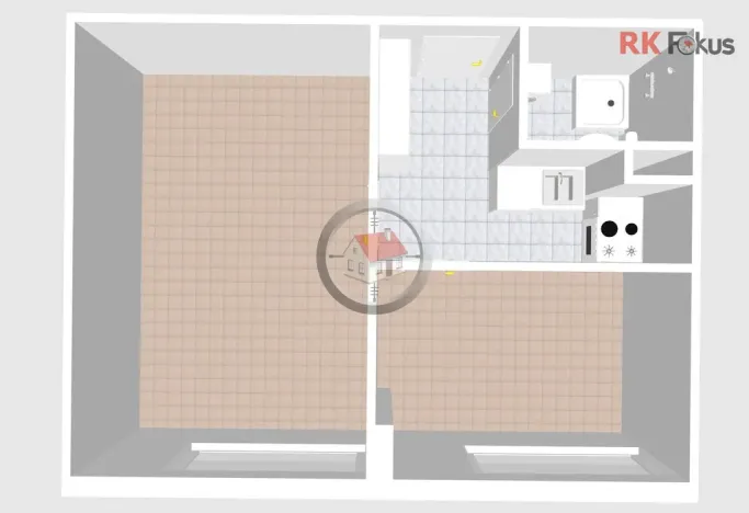 Pronájem bytu 2+kk, Třebíč - Borovina, Řípovská, 34 m2