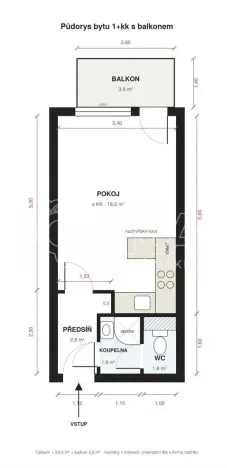 Prodej bytu 1+kk, Ostrava - Moravská Ostrava, U Parku, 29 m2
