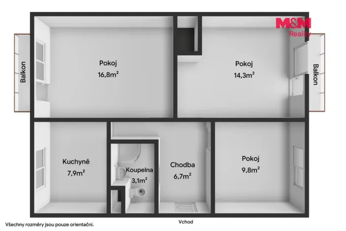 Prodej bytu 3+1, Nemanice, 71 m2
