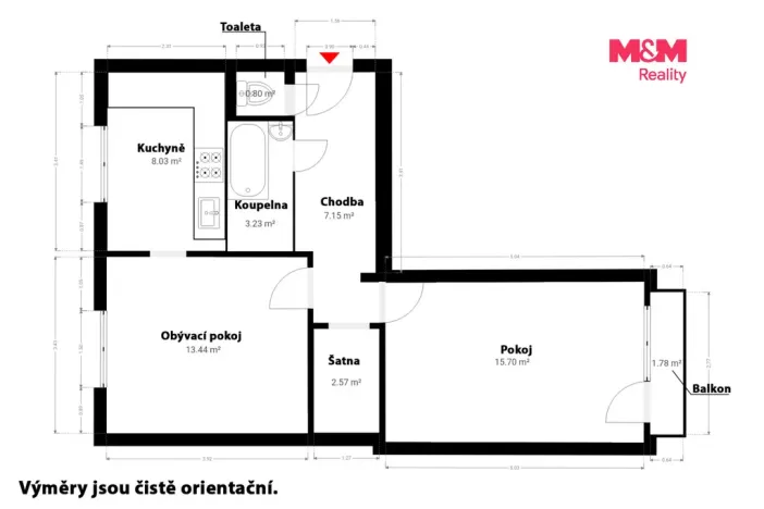 Prodej bytu 2+1, Klatovy - Klatovy III, Masarykova, 54 m2