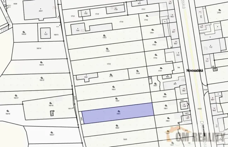 Prodej pozemku pro bydlení, Olomouc - Nové Sady, Andělská, 1434 m2