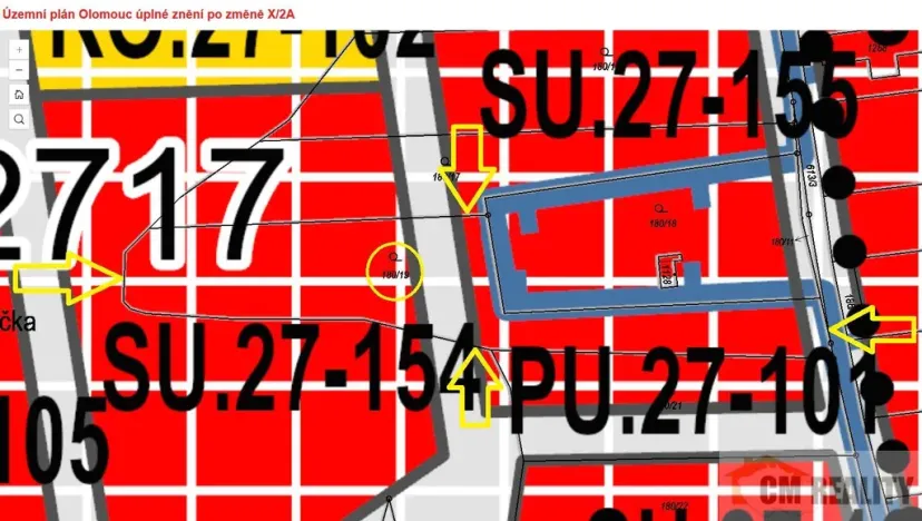 Prodej pozemku pro bydlení, Olomouc - Nové Sady, Andělská, 2198 m2
