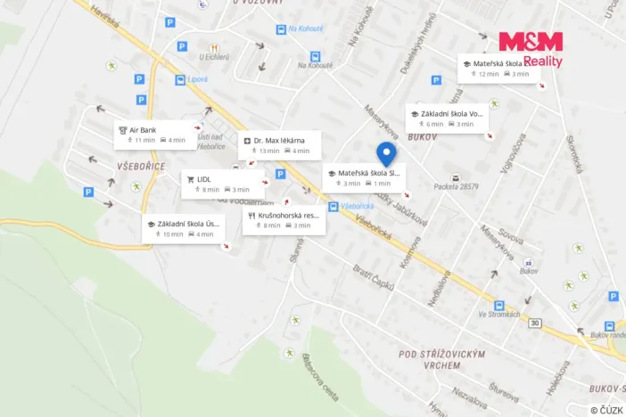 Prodej bytu 2+1, Ústí nad Labem, Kosmonautů, 52 m2