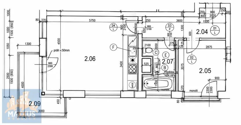 Pronájem bytu 2+kk, Praha - Suchdol, Internacionální, 52 m2