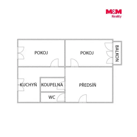 Pronájem bytu 2+1, Chomutov, Holešická, 62 m2