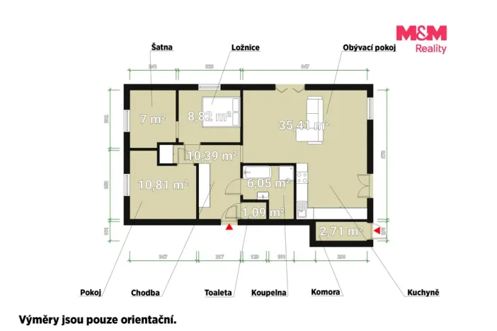 Prodej bytu 3+kk, Vochov, 85 m2