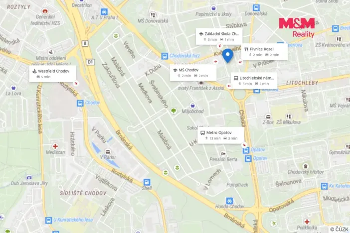 Prodej bytu 3+1, Praha - Chodov, Valentova, 88 m2