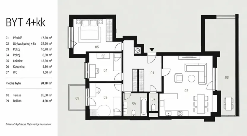 Prodej bytu 4+kk, Praha - Hlubočepy, Silurská, 90 m2