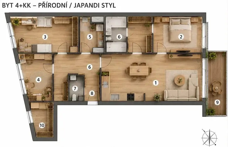 Prodej bytu 4+kk, Hrušovany u Brna, Vodní, 92 m2