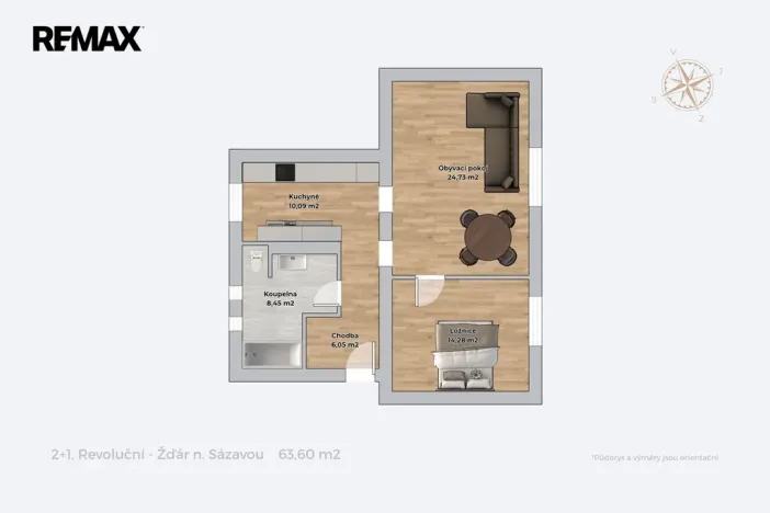 Prodej bytu 2+kk, Žďár nad Sázavou - Žďár nad Sázavou 3, Revoluční, 68 m2