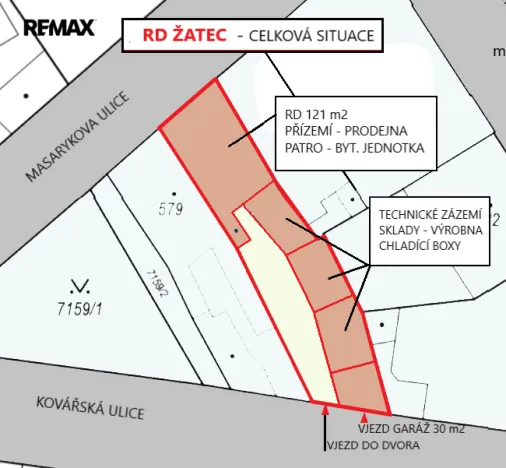 Prodej obchodního prostoru, Žatec, Masarykova, 289 m2